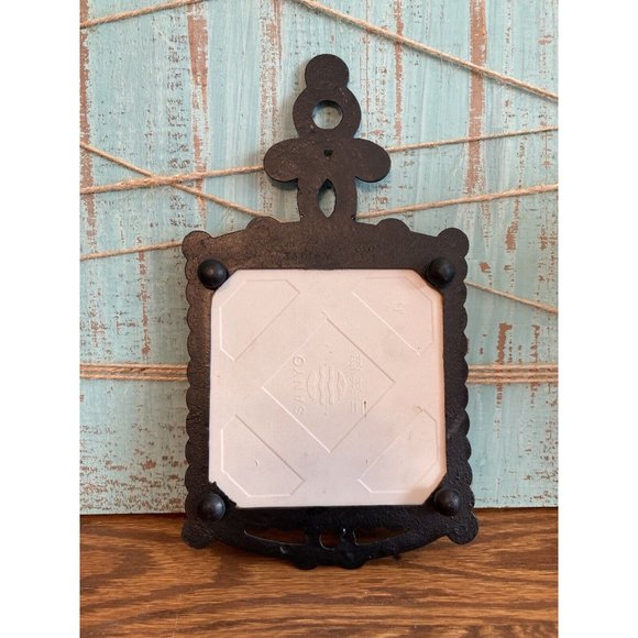 Sanyo Welcome To Our Home Farmhouse Tile and Cast Iron Decorative Trivet - Picture 4 of 4